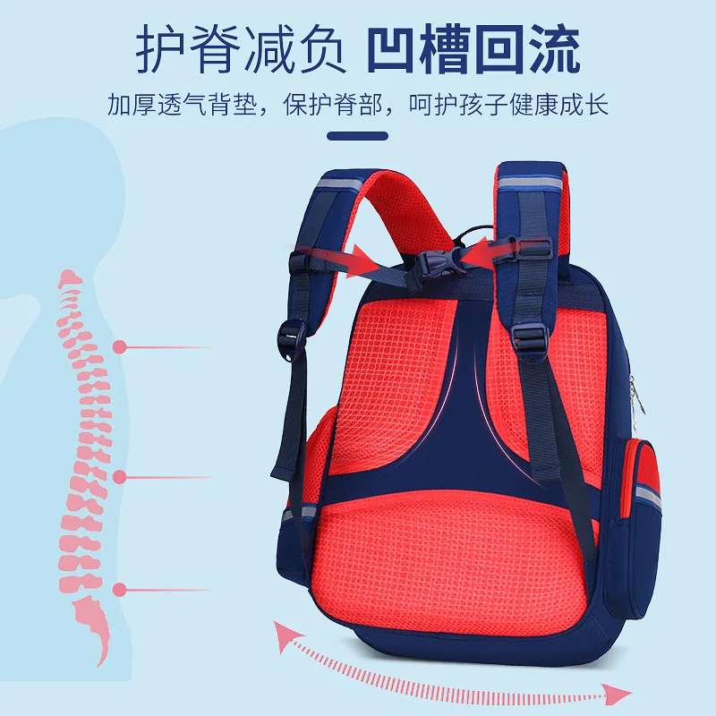 2022 New School Bags For Boys Girls Primary Student Shoulder Orthopedic Backpack Large Capacity Super Light Water Proof Mochilas