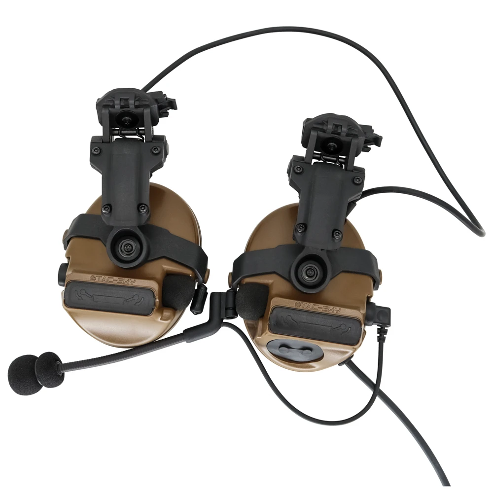 Tactical Headset COMTAC III Airsoft Hearing Protection Tactical Headphon Helmet ARC Rail Noise Cancelling Hunting Shootin Earmuf