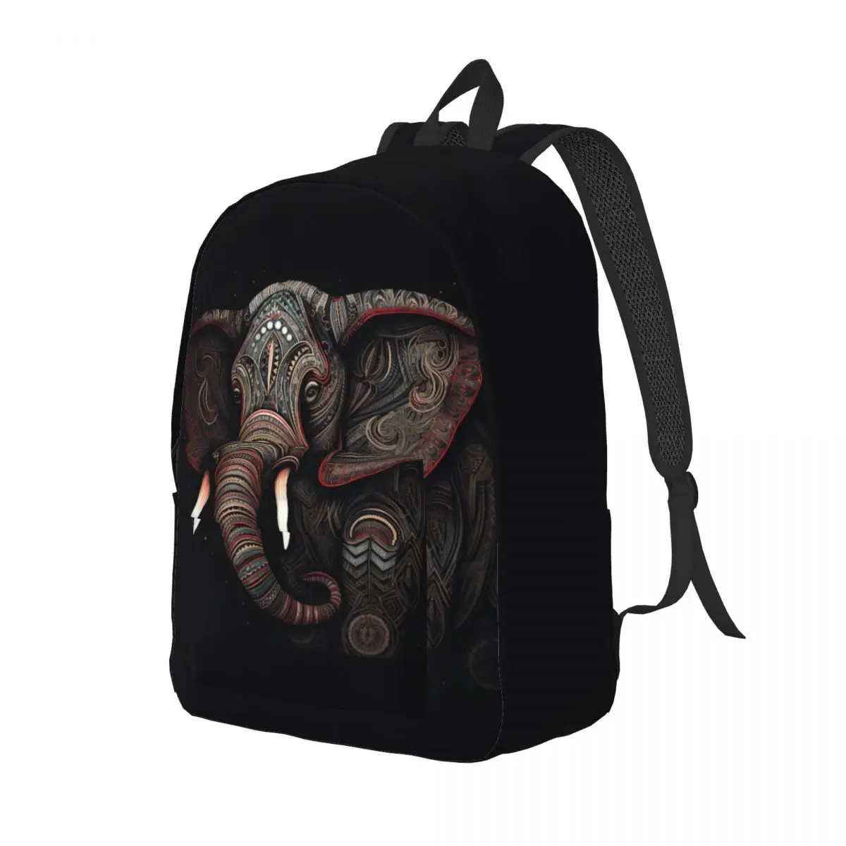 

Elephant Canvas Backpacks Art Illustration Bag Outdoor Backpack Big Fun Bags