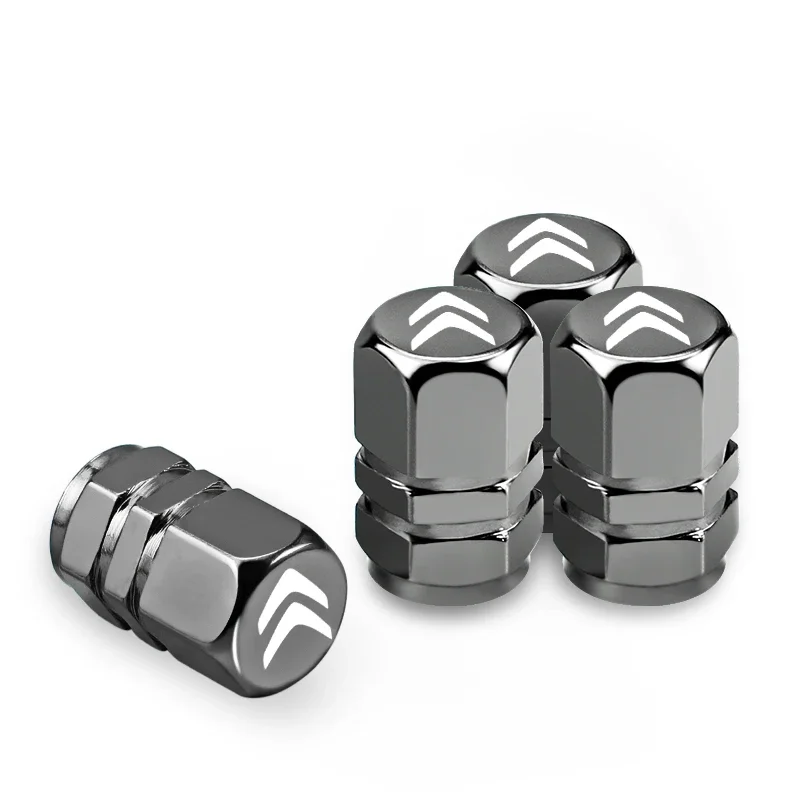 Автомобильный 3D металлический логотип, колпачки воздушного клапана стержня колеса, пылезащитные чехлы для шин для Citroen e-C3 e-C4 X C5X C3 C4 Cactus Picasso C-Crosser C6 C1