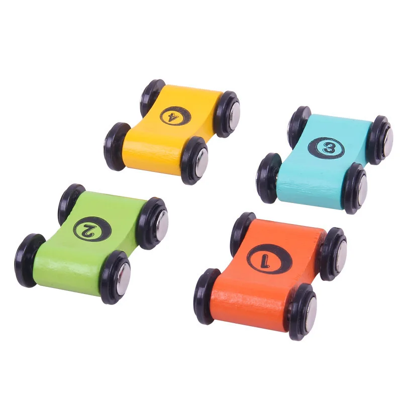 

1Pcs Baby Wooden Slide Car Model Toys Children Colorful Cars Inertia Pull Back Toy Early Educational Toys For Boy Mini Racer