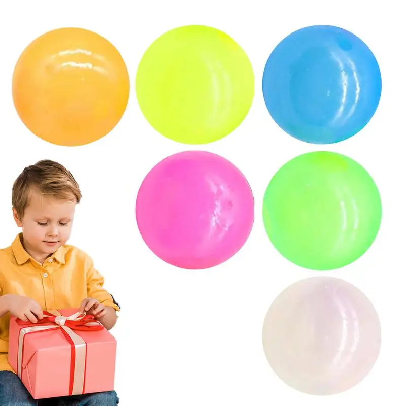 Освещение Липкие настенные шары Игрушки 6X Светящиеся в темноте потолочные