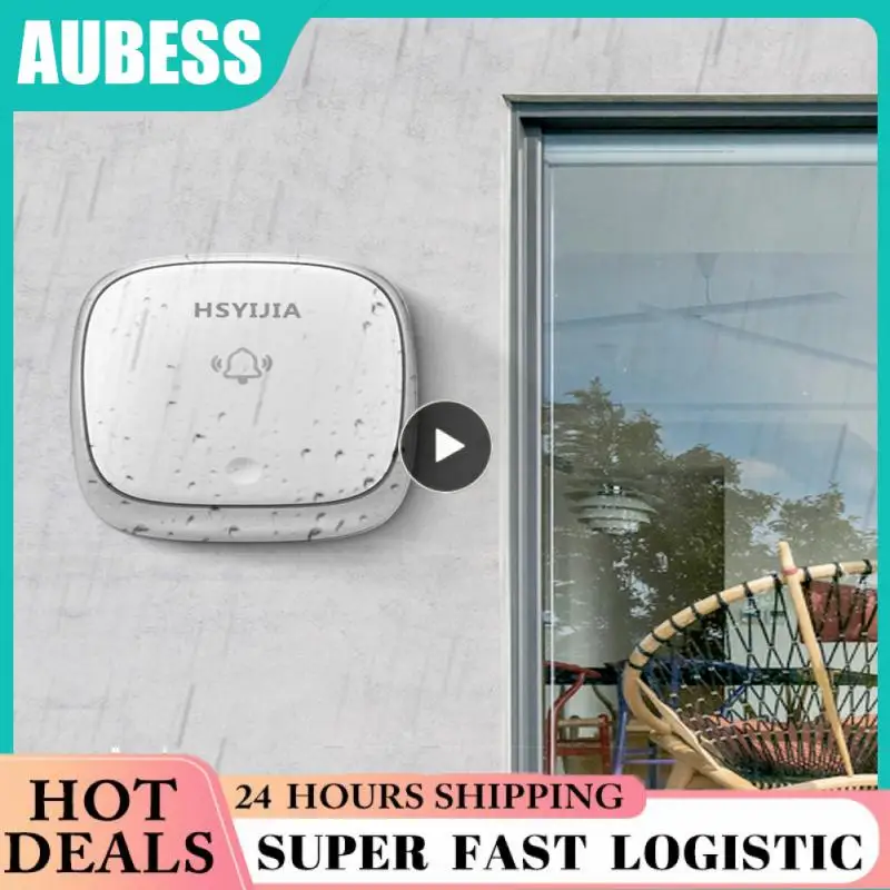 

Silver Or Gold Intelligent Caller Waterproof Colorful Sound And Light Self-generated Wireless Doorbell Multiple Functions Safe