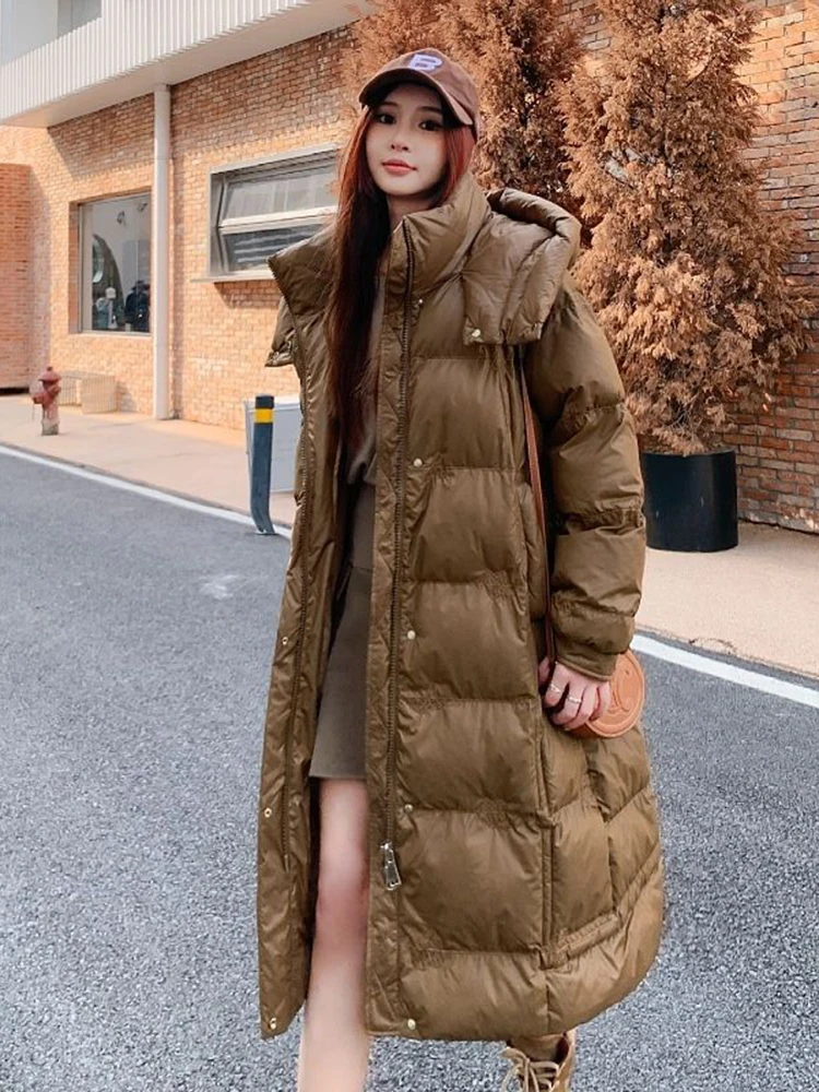 

KBAT Winter Women's Parka Long Sonw Coat Thicken Cotton Padded Female Puffer Jacket Hooded Warm Windproof Outerwear
