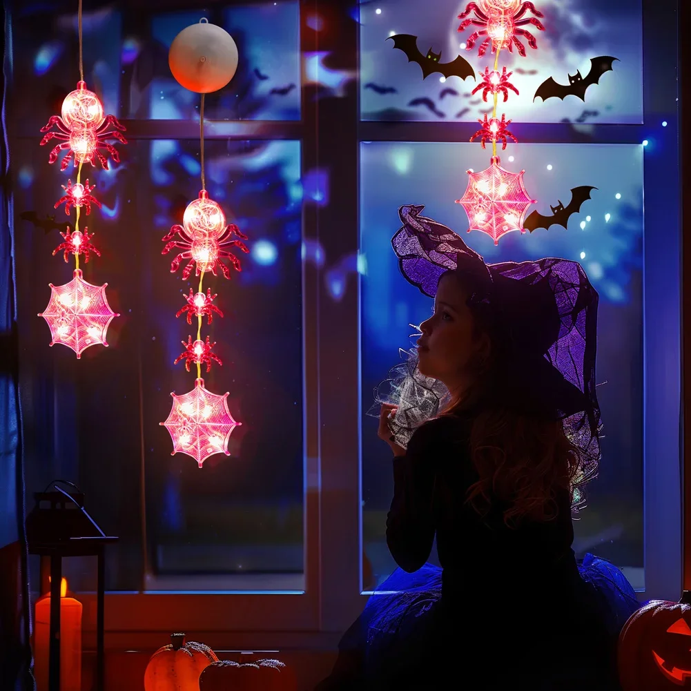 Halloween Lights Window Decorations Battery Operated Decoration Light With Suction Cup Wall Indoor Outdoor