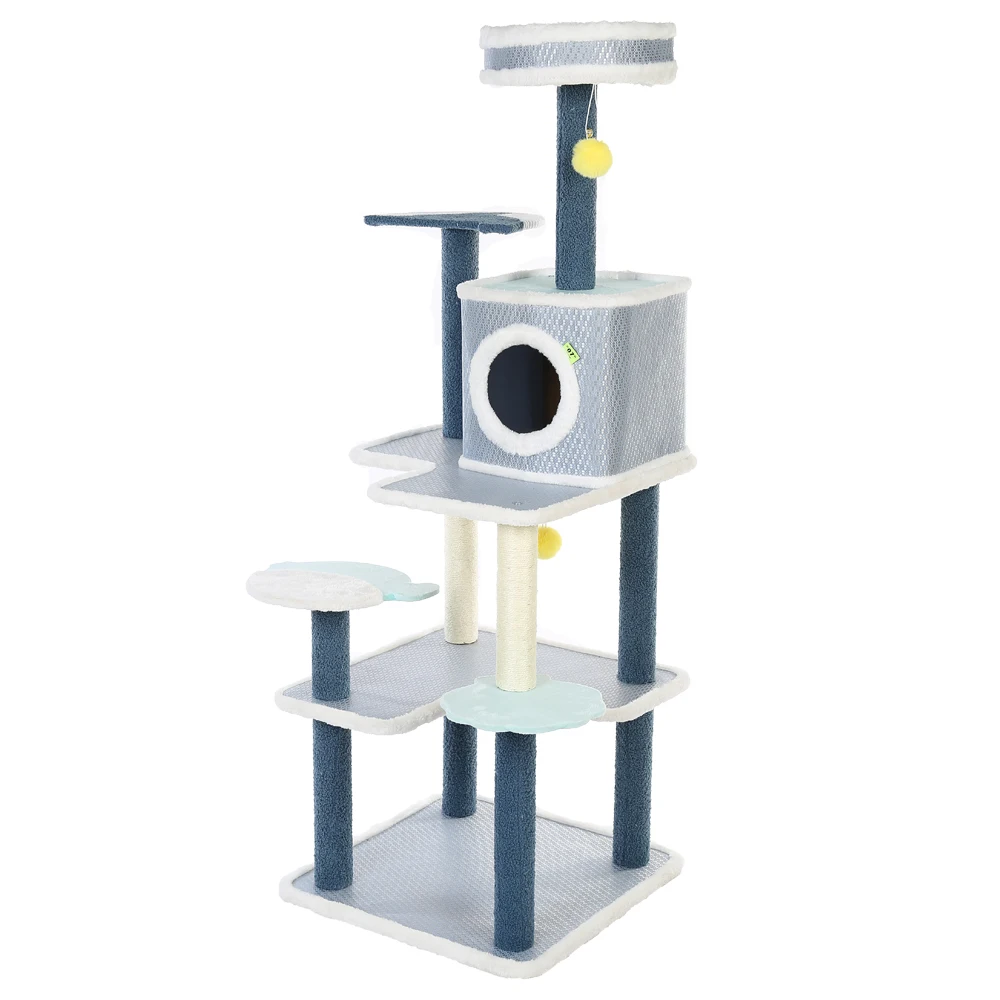 

2021 Hoopet Summer Cooling Ice Rattan Activity Centre Cat Scratching Post Condo House Tree Tower