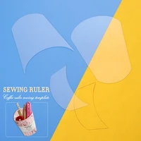 coffee ruler sewing template reusable diy handmade sewing ruler multipurpose sewing pattern tools ruler sewing template