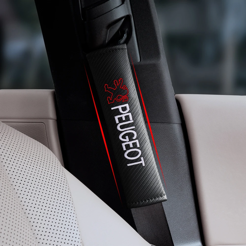 

1pcs Car Seat Belt Cover Shoulder Protective Cushion Pad Auto Accessories For Peugeot 206 308 307 208 207 3008 2008 508 407 5008