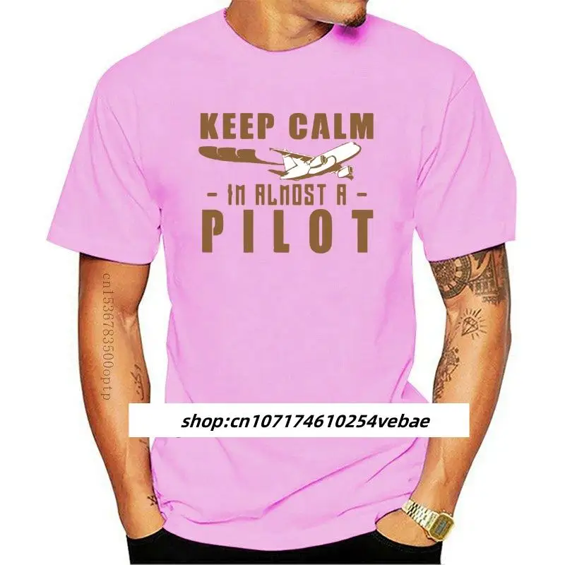 

Новая забавная Мужская футболка с надписью KEEP CALM IM A PILOT, футболка с коротким рукавом для летательного аппарата, самолета, хлопковая Футболка...
