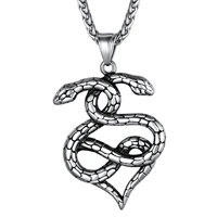 chainspro stainless steel cobra snakepython pendant necklace with chain for men vintage gothic jewelry cp997