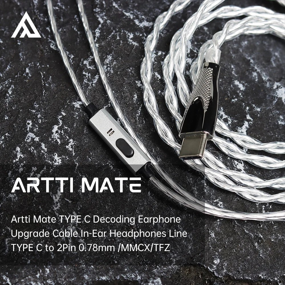 

ARTTI MATE TYPE C Decoding HIFI Earphone Monitor Upgrade IEMs MMCX Cable Detachable TYPE C to 0.78 2pin/QDC/MMCX Connector