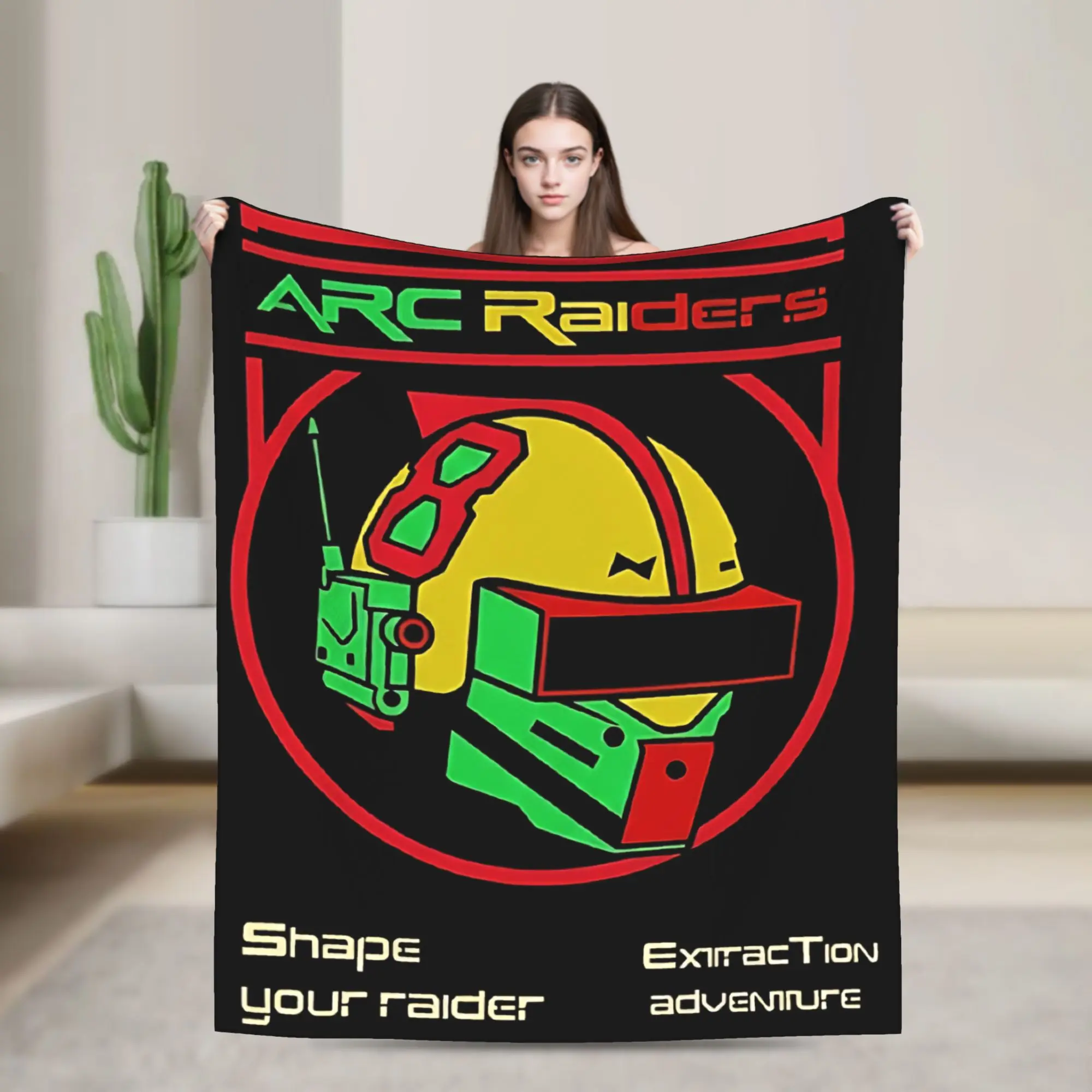 Фото Плед ARC Raiders Spaceport для дивана, мягкое пушистое плюшевое одеяло 50x60 дюймов, многофункциональные покрывала для всех сезонов №1