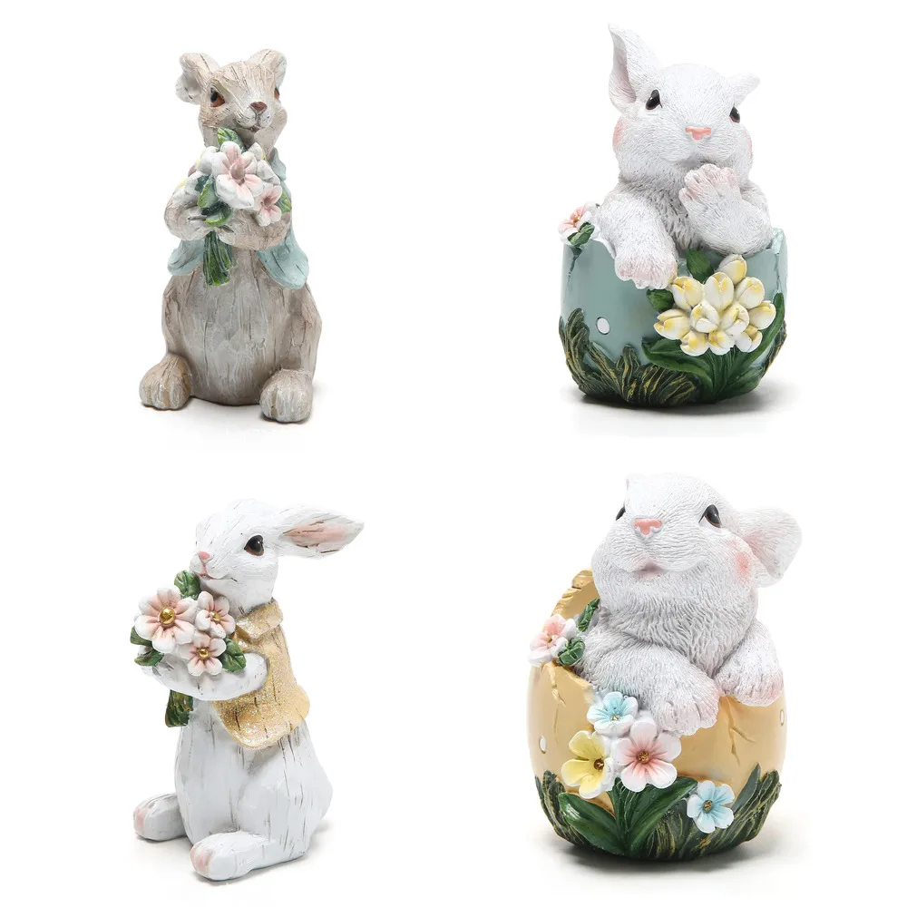 

Hand Carved Rabbit Easter Bunny Easter Egg Decorations For Home Decor Holiday Easter Goods Gift Statue Easter Decoration 2022