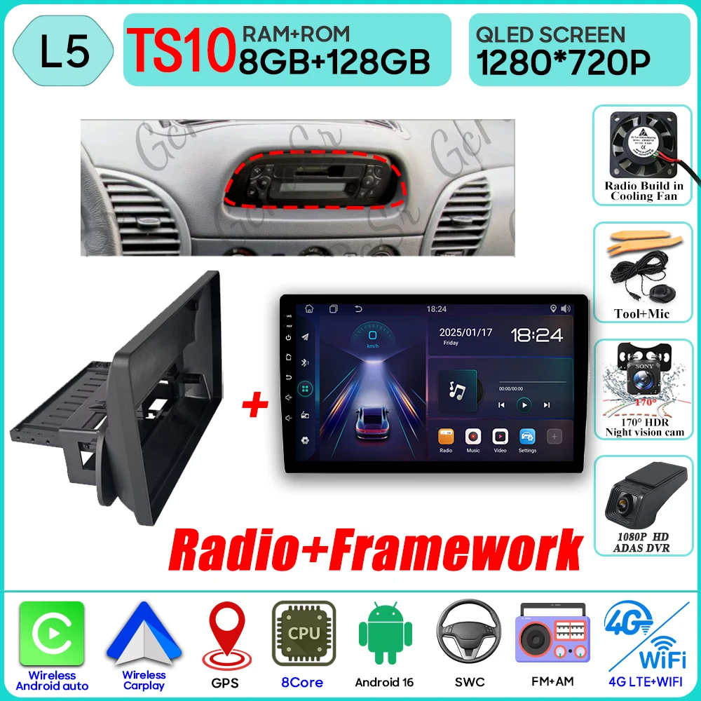 

Автомагнитола Android 16 для Mercedes Benz Sprinter 2000-2007 с Carplay, мультимедиа, GPS-навигацией и экраном