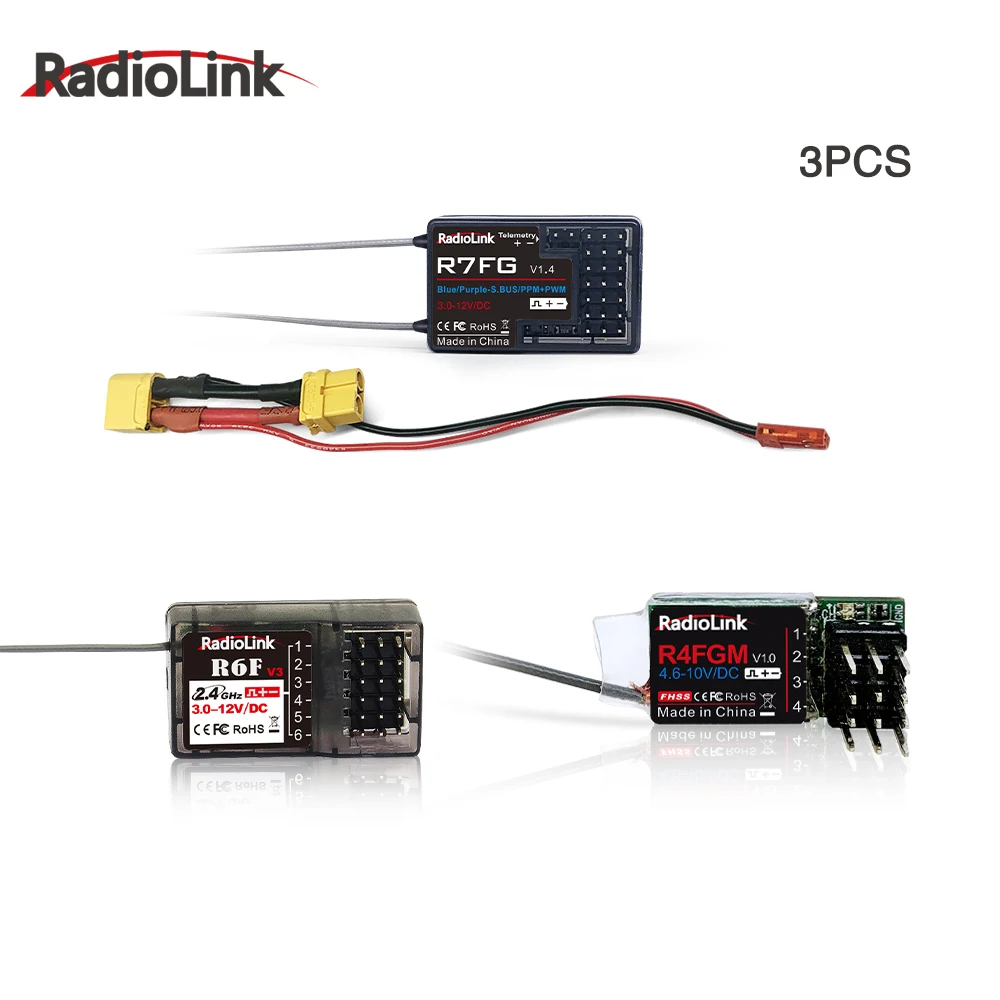 Фото Оригинальный приемник Radiolink R4FGM R6F R6FG R7FG R8FG 2.4GHz с гироскопом для передатчиков RC4GS RC6GS T8FB T8S RC8X, запчасти для радиоуправляемых автомобилей и лодок, детали для сборки своими руками. №5