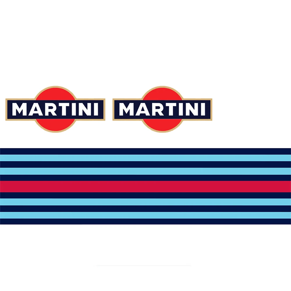 

For 1Set Mini Martini style racing stripes bonnet & roof stickers graphics Cooper