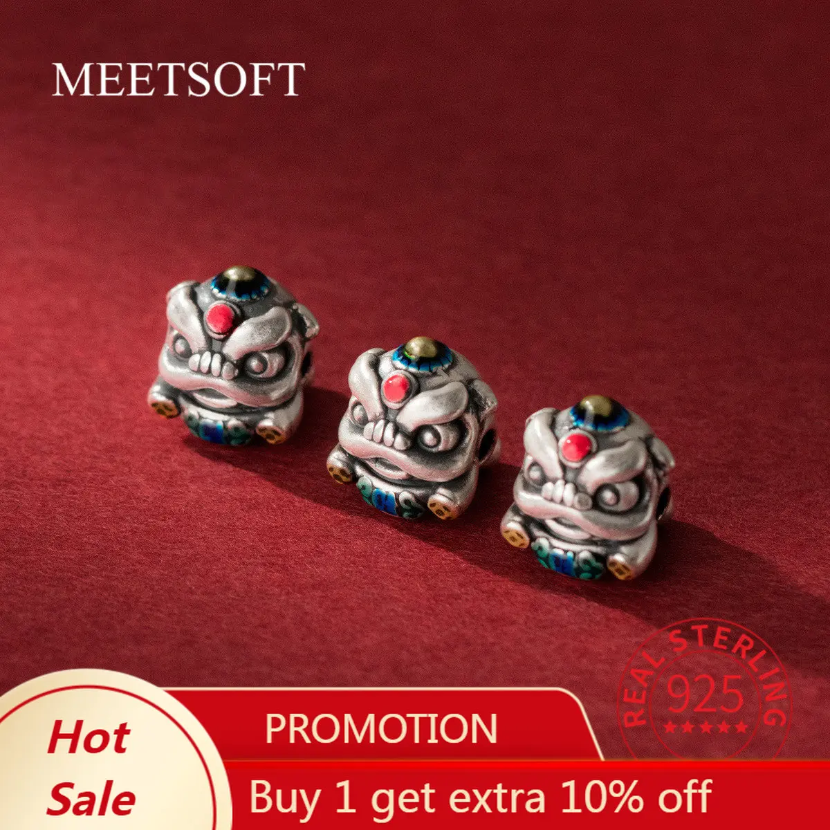 

MEETSOFT, эмалированная ретро-бижутерия из стерлингового серебра S925 с эмалью в искусственном стиле, украшения для рукоделия, оптом