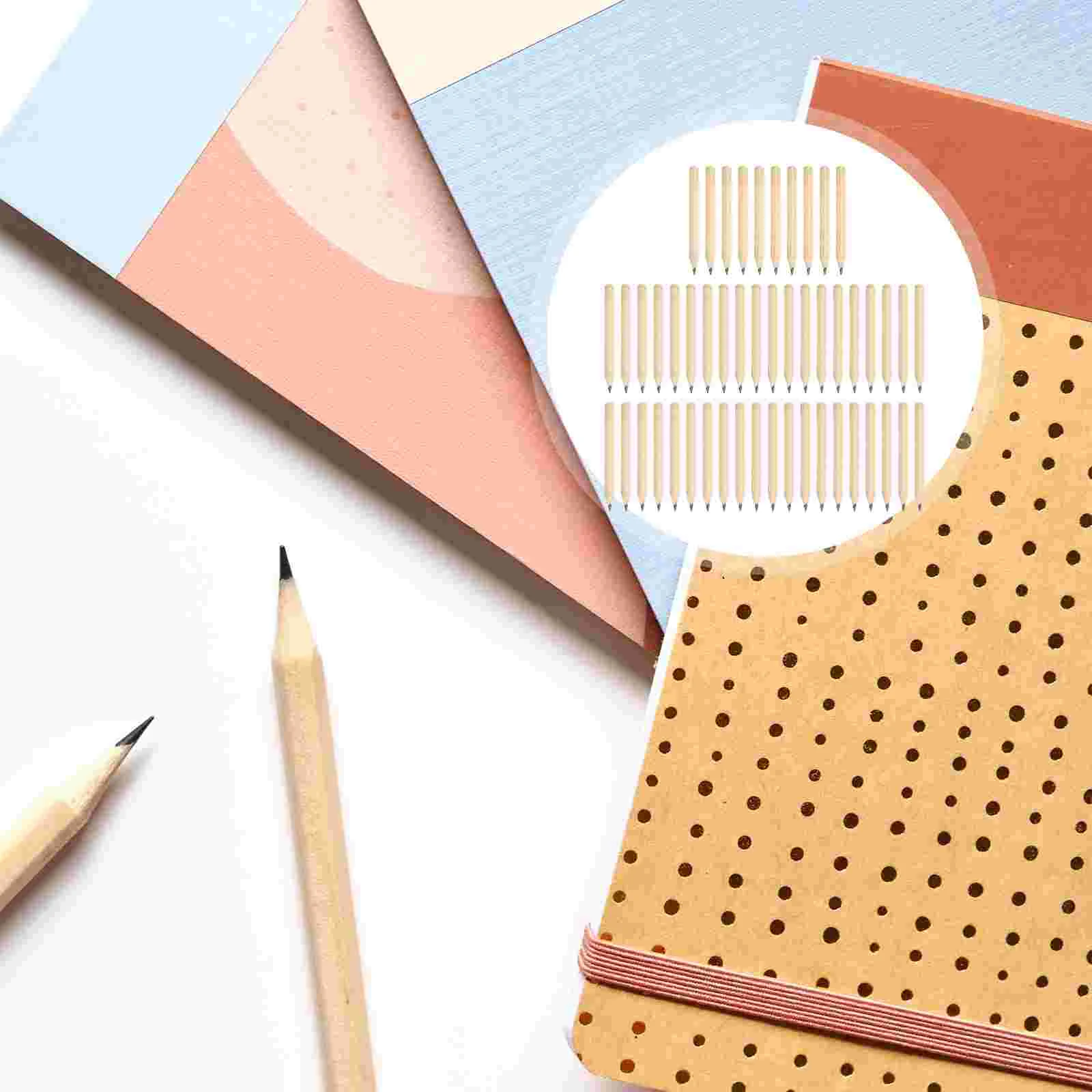 

Pencils Short Writing Triangular Kids Wood Minidrawing Erasable Sketching Log Toddler Beginner Grip School Study Inch Stacking