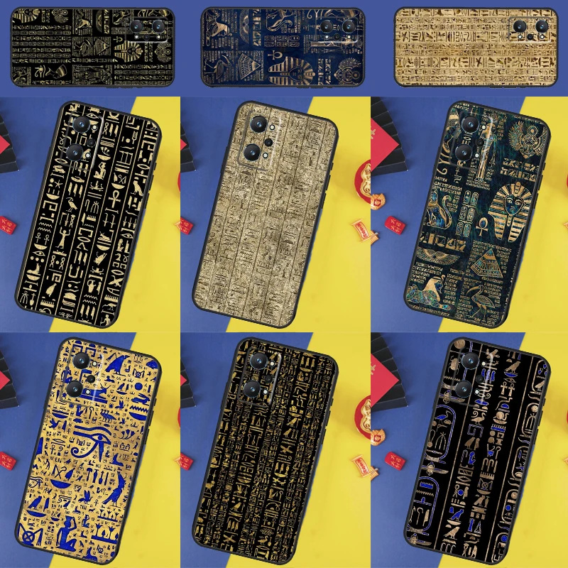 Древний египетский иероглиф для Realme 14 Pro Plus 13 10 11 12 GT 6 5 6T GT7 C61 C55 C53 C51 C21Y C25S C67 C75 Чехол