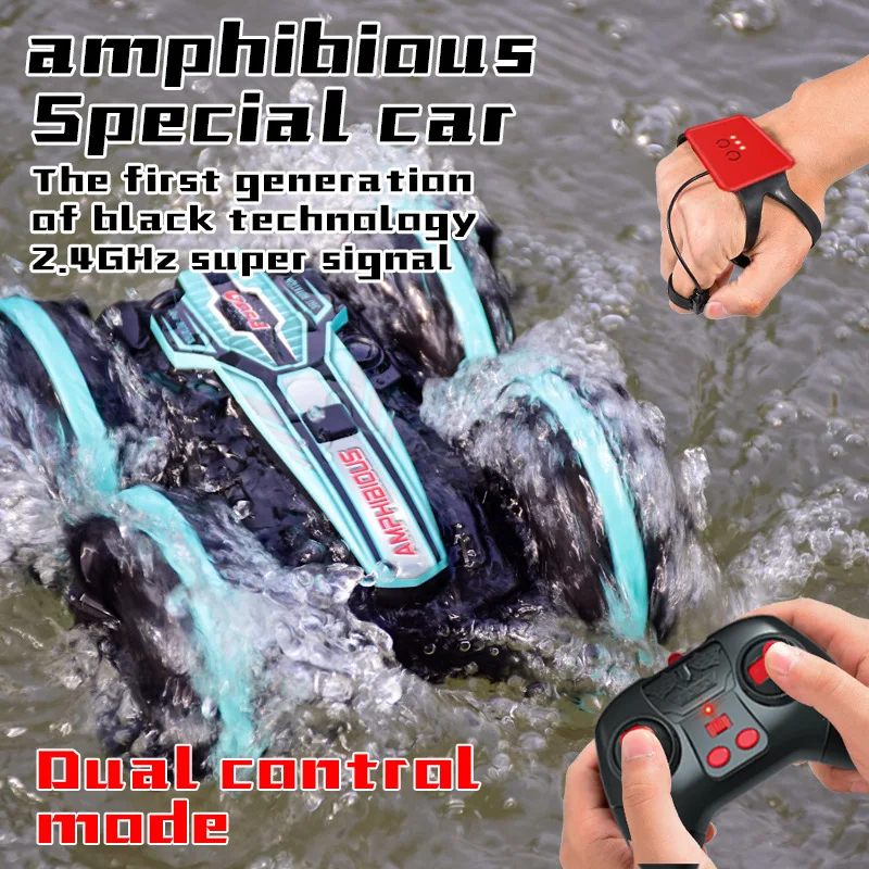 

Dual Control 2.4G Amphibious RC Stunt Car Toys Children‘s Double-sided Tumbling Driving Mini RC Car Electric Toys for Boy