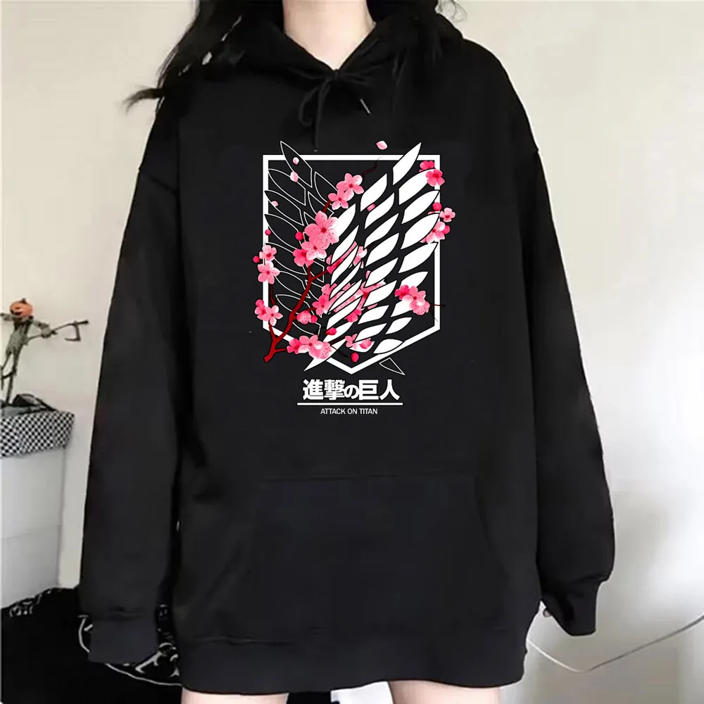 Attack on Titan hoodie manga Y2K winter anime sweater kawaii comic women pullover patterned funny