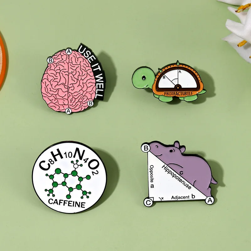 

Молекулярная химия, Милая модель черепахи, эмалированная Шпилька, металлические значки с лацканами, ювелирные изделия, подарок, забавный, милый, модный, для детей, друзей, женщин