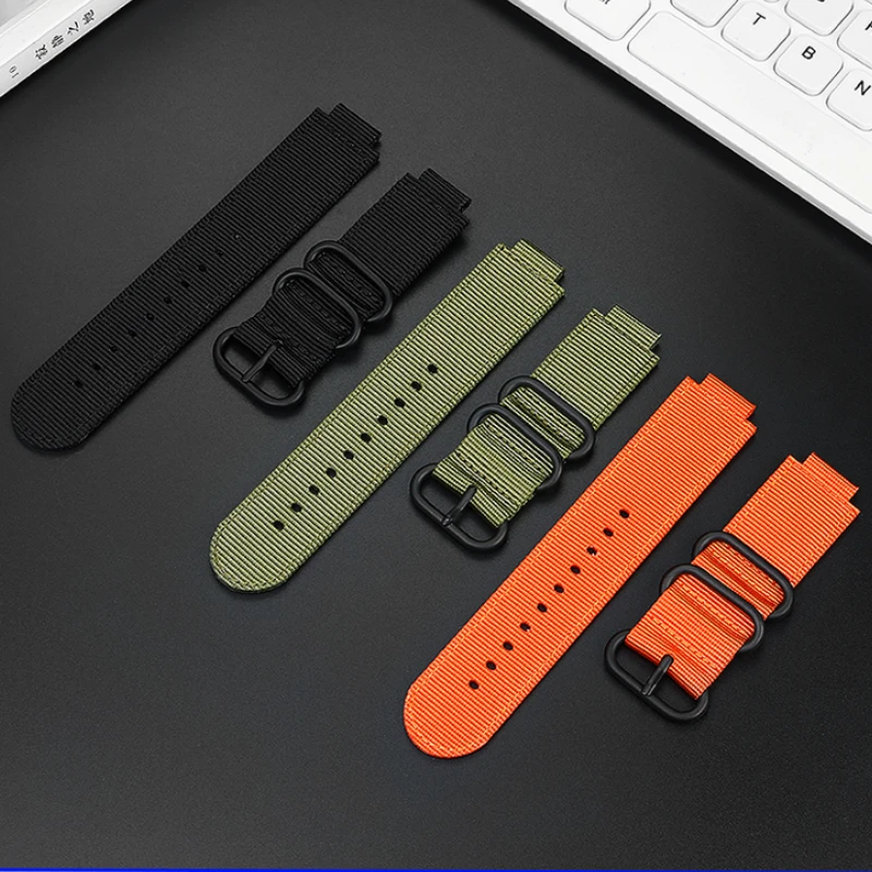 Фото Ремешок металлический выпуклый нейлоновый 24*16 мм для часов TIMEX дышащий, T2N721 T2N720 TW2T76500 TW2T76300 №3