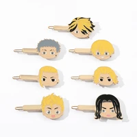 tokyo revengers hairpins metal hair clips barrettes anime peripherals cartoon hair accessories for women girls cosplay game fans