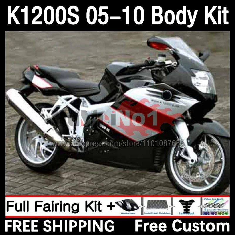 

Fairing For BMW K1200 K 1200 S K1200S 05 06 07 08 09 10 57No.16 K-1200S K 1200S 2005 2006 2007 2008 2009 2010 Body Black sillver