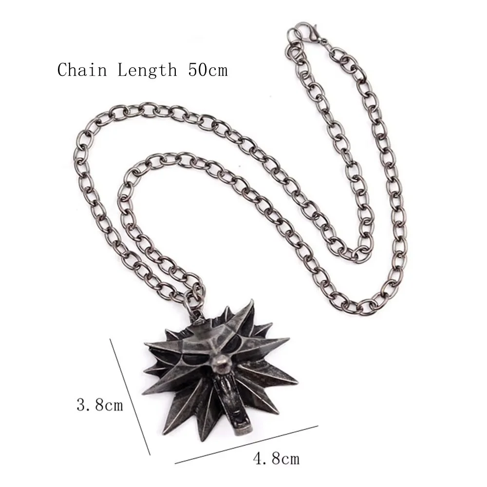 Хип-хоп готический ведьмак 3 кулон с головой волка ожерелье индивидуальные