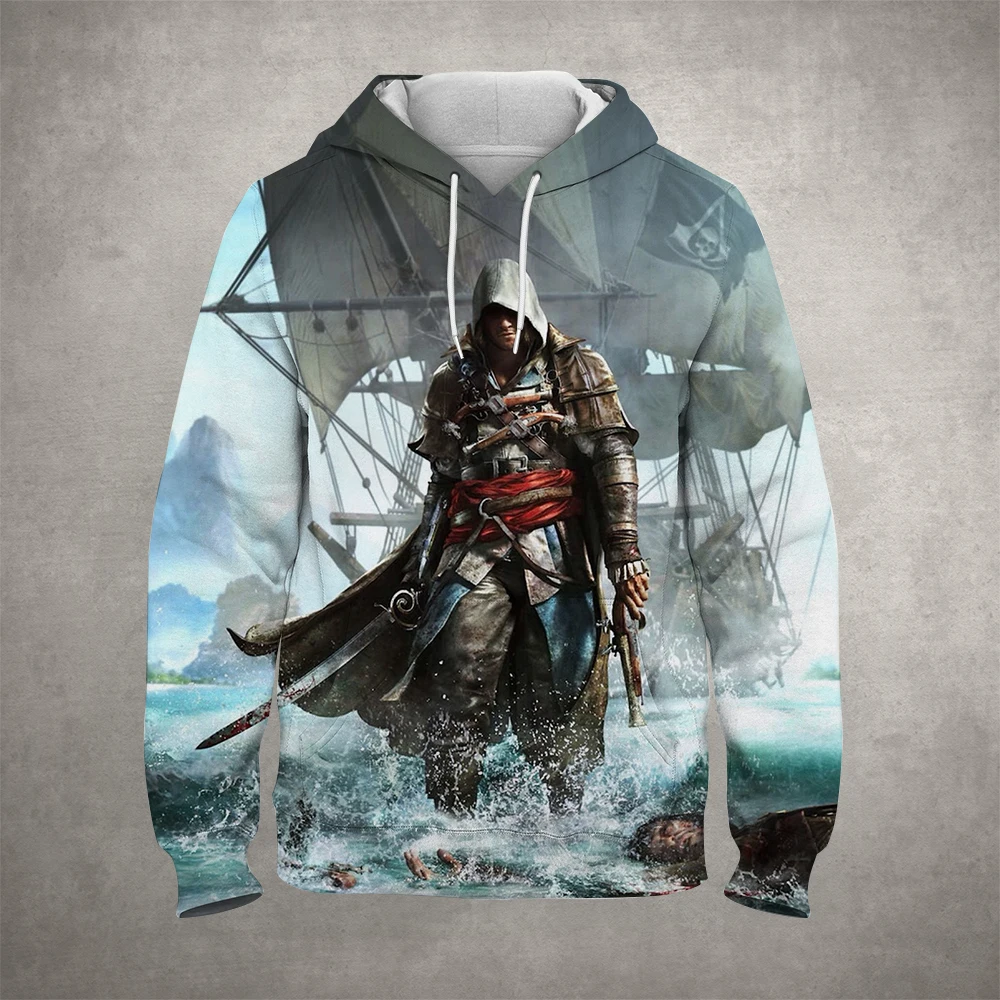 

Assassins Creed winter hoodies male manga 2022 hip hop Korea men sweatshirts clothing grunge Korea Women Cool Autumn street top