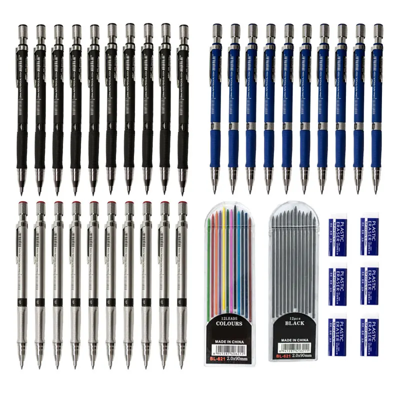 

Refills Writing Pencil Replaceable Eraser Pencils Stationery School Set Automatic Mechanical Supplies Lead Drafting
