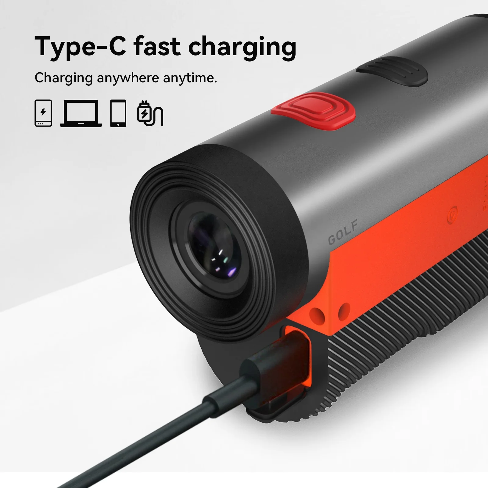 

Golf Rangefinder Rechargeable Magnetic Holder Golfing Digital 600M Distance Finder Laser Rangefinders with Slope