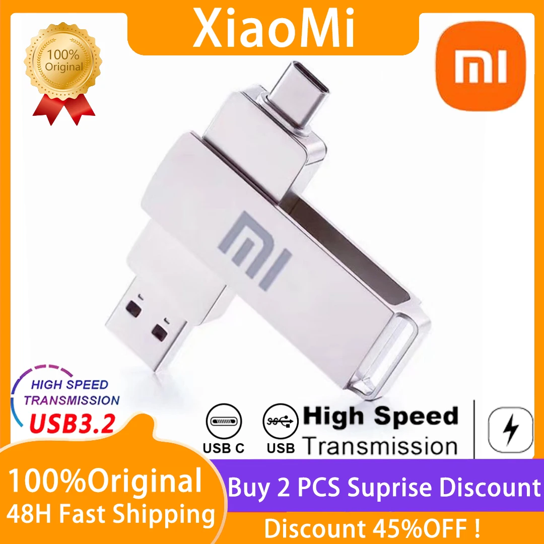 2023 оригинальный металлический U-диск Xiaomi, U-диск, флэш-накопитель, высокоскоростной портативный SSD-накопитель USB 3,0, флэш-накопитель 1 ТБ, флэш-накопитель большой емкости 512 ГБ