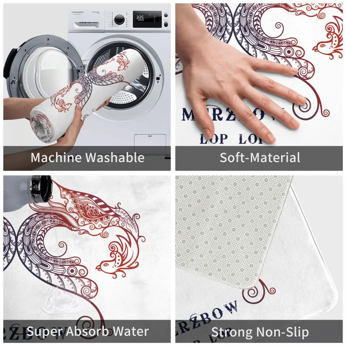 Merzbow Dragon Экстремальный шум Kk Null напольный коврик коврики для прихожей и ванной