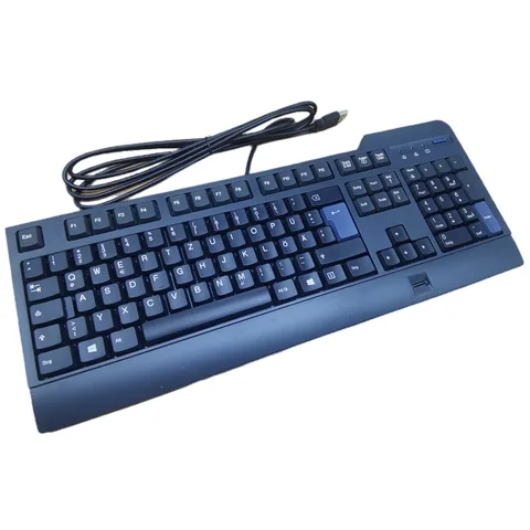 Проводная мембранная клавиатура Lenovo kuf1256 с датчиком отпечатков пальцев, немецкая раскладка