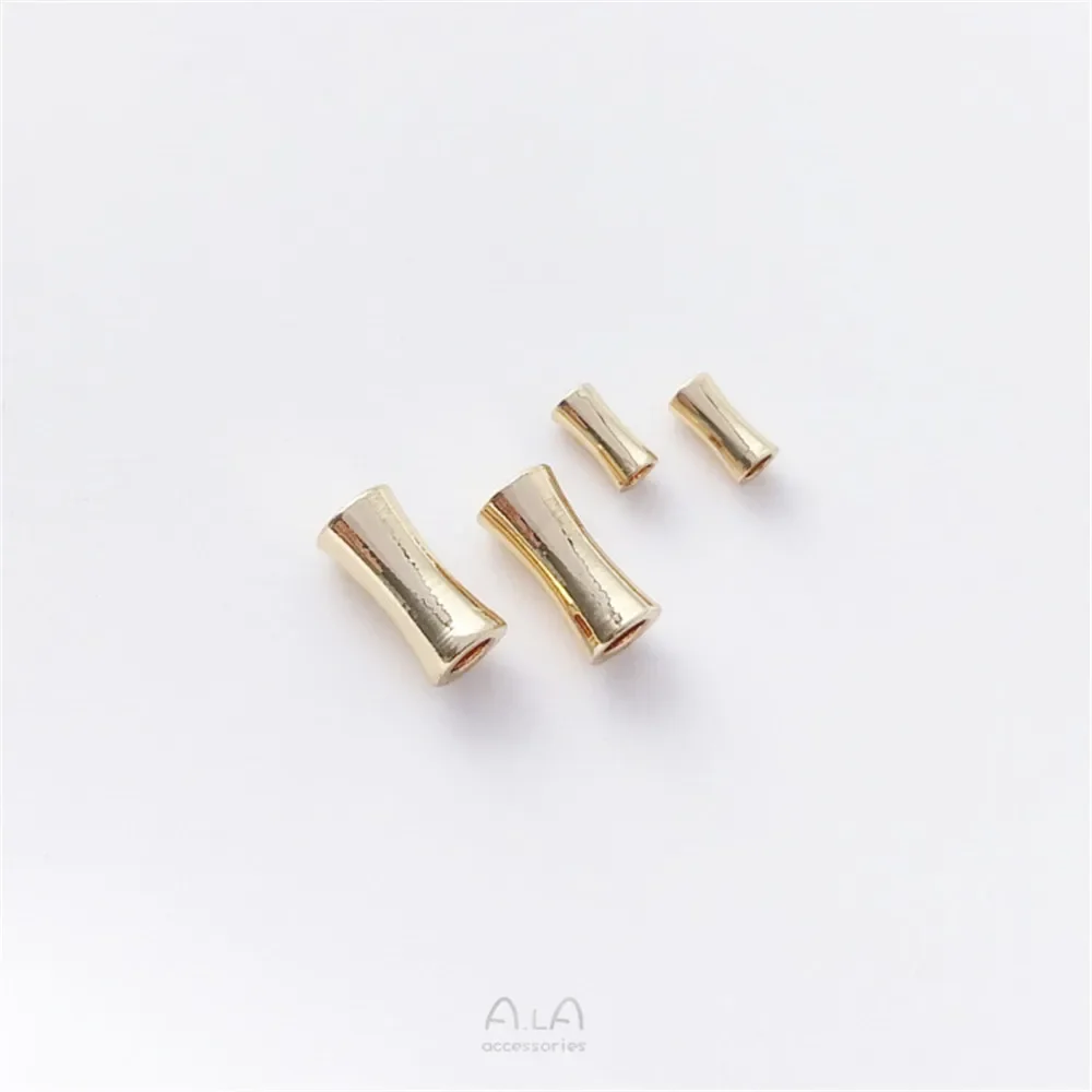 14 К медные золотые бамбуковые шарнирные трубчатые бусины прямые