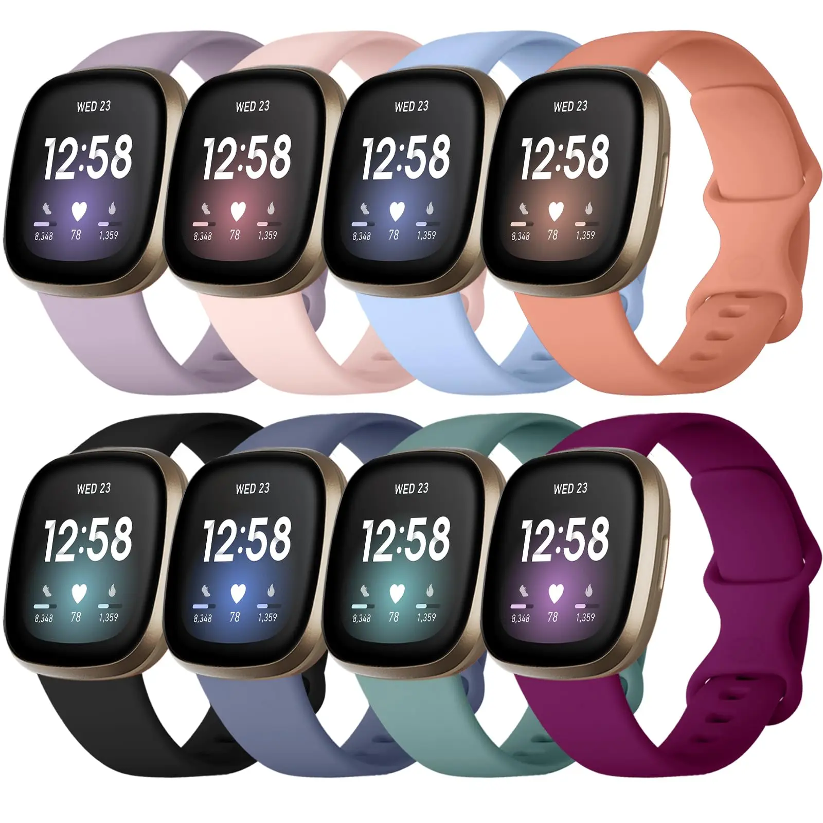 

Soft Silicone Strap For Fitbit Versa 3 4 Watch Band Smart watch Correa Sport Bracelet Fitbit Sense Versa 4 3 Bands Accessories