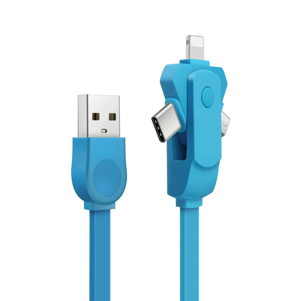 Многофункциональный USB-кабель 3 в 1 вращающийся кабель для 1 телефона C зарядный кабель для 1 телефона Huawei Samsung Xiaomi HTC Type C кабель