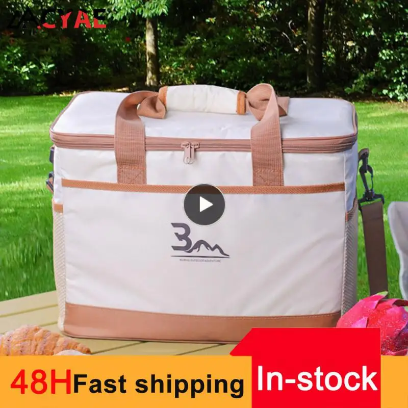 

Thicken And Increase Picnic Bag White High Capacity Oxford Cloth Lunch Bag Outdoor Product Multi-color Optional Insulation Bags