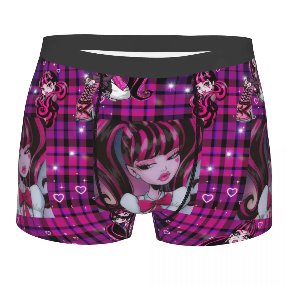 

Мужское нижнее белье Monster High, забавные мультяшные боксеры, шорты, мужские трусы со средней талией, нижнее белье