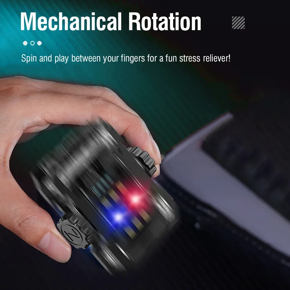 Мини-брелок для ключей вращающийся гироскоп суперъяркий фонарик легкий