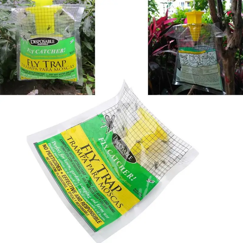 

Disposable Fly Trap Catcher Bug Moth Insect Killer Pest Control Products Plastic Hanging Bag Bait Dropsh Garden Mosquito Killer