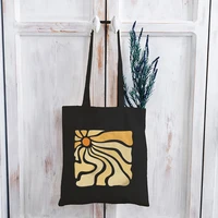 sunshine canvas bag cartoon women vacation travel shopping bags love eco friendly products reusable shopping bag
