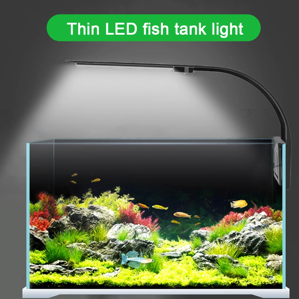 

LED Aquarium Fish Tank Light Clip-on 5W/10W/15W LED Plants Grow Lights Aquatic Freshwater Aquarium Lamps Waterproof 220V EU Plug