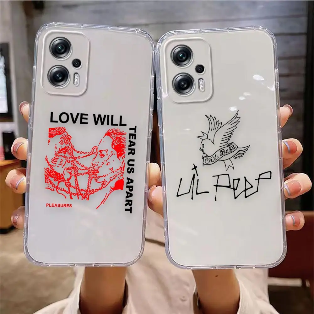 

Cry Baby Lil Peep Love Hell Boy Face Singer Clear Case For Redmi Note 11 11S 11T 11S 10 10S 9 9T 9S 8 7 K40 Pro Plus Max Cover