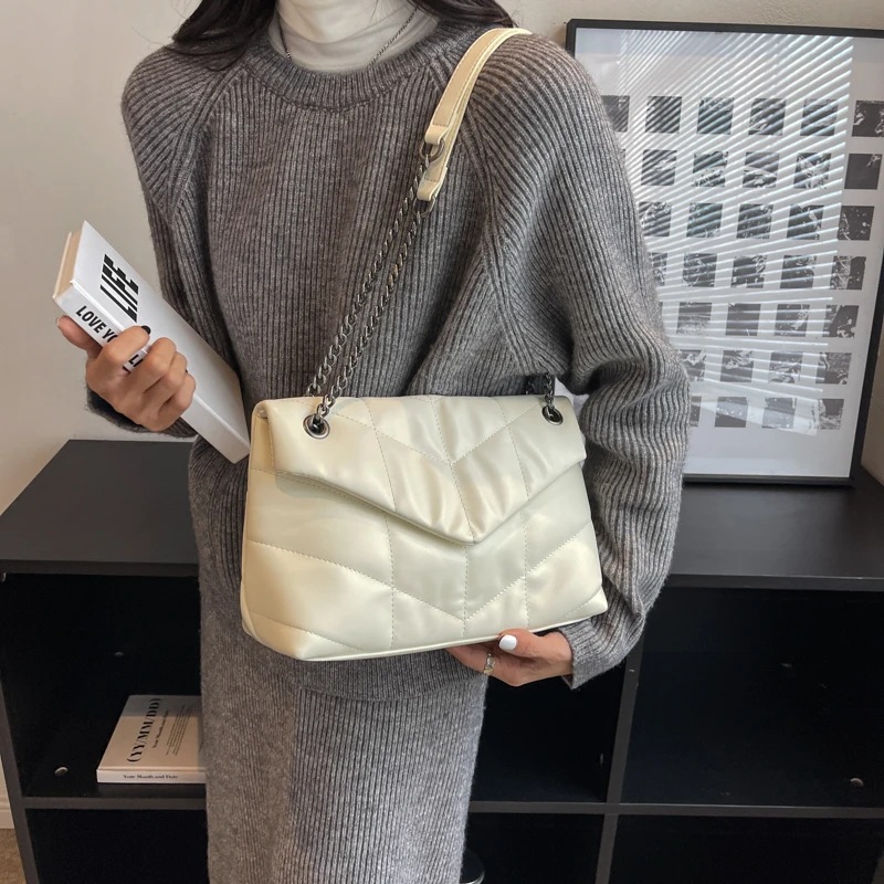 Crossbody Luxury Bags For Women 2023 New Fashion Top Quality Long Silver Chain Shoulder Bags Bags For Women New Luxury Handbags