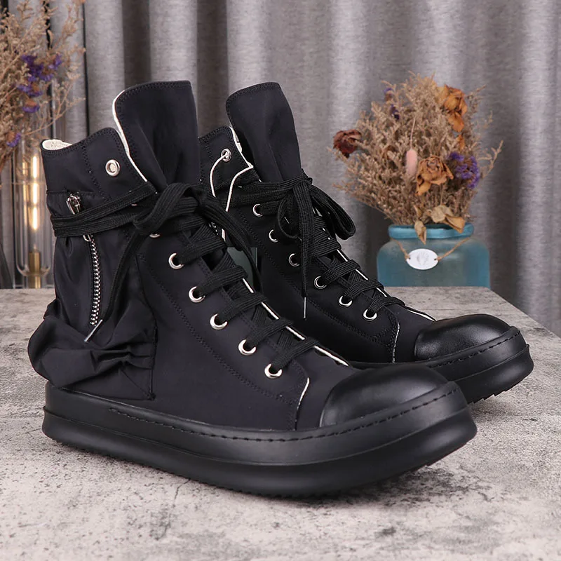 Black Rick Side Pocket Sneaker Men Casual Shoes Men's Sneakers Owens Women's Boots RO Luxury Men's Shoes