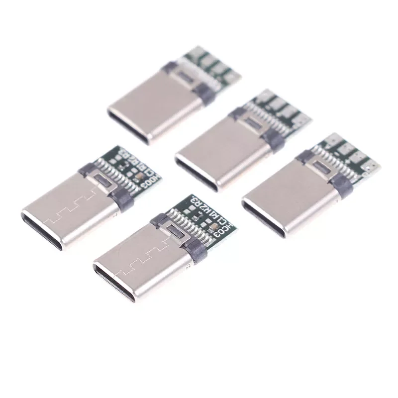 

USB 3.1 Type C Connector 24 Pins Male/Female Socket Receptacle Adapter To Solder Wire & Cable 24 Pins Support PCB Board