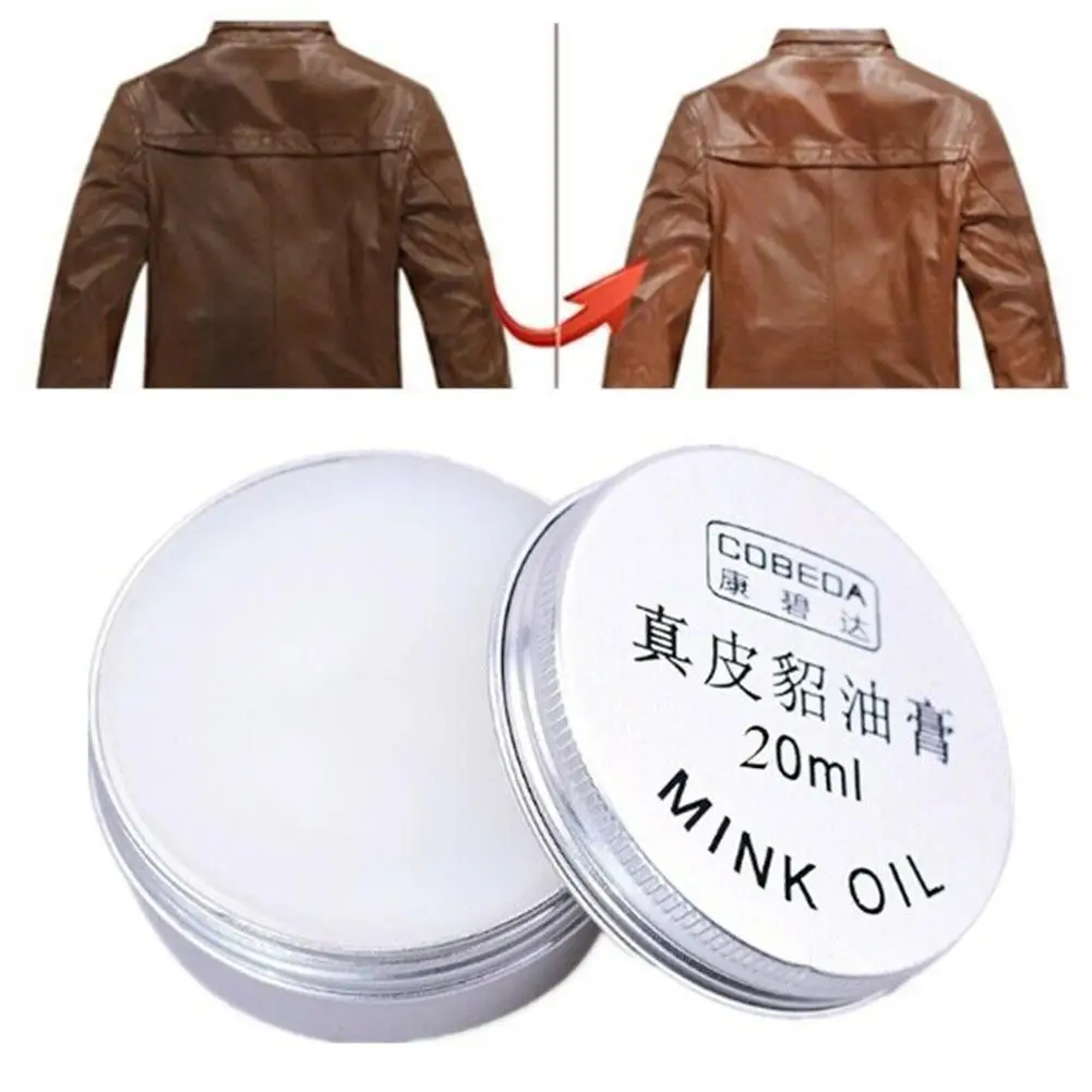 

20/30/50ML Mink Oil Cream For Leather Shoes Bag Leather Care Practical Leather Maintenance Care Cream Leathercraft Accessories